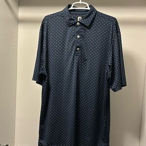 Footjoy golf polo. Size Large. Blue with white diamonds.